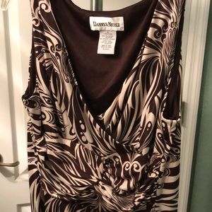 Danny & Nicole size 12 brown and cream dress